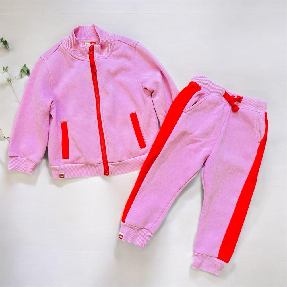 Lego x Target Toddler 2 Piece Track Jacket + Jogger Set Pink Size 2T